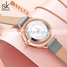 SHENGKE Fancy Ladies Quartz Wrist Watches Simple Dial Fashion Leather Strap Beautiful Girls Watches Reloj Handwatch thumbnail-4