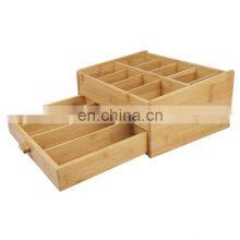 Home Office Bamboo Desk Drawer Organizer Bamboo Desktop Organizer Durable Wood Table Top Storage for Pencils thumbnail-5