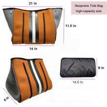 Perforated Oversized Large Custom Neoprene Women's Handbag Beach Tote Bag thumbnail-4