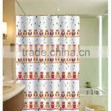 Lovely Owls Printed fo Children 100% Polyester Shower Curtain for Hotel, Family, Waterproof Bath Curtain thumbnail-1