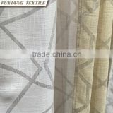100% Polyester Faux Line Geometric Printed/jacquard/hot Stamping in Silver or Gold Window Curtain Fabric thumbnail-3