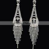 Wholesale Fashion Rhinestone Bridal Earrings With Tassels Stud Earring thumbnail-2