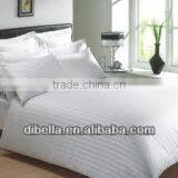 250tc Polycotton Bedding Fabric in White Stripe for Hotel Sheet Set thumbnail-1