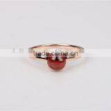 9K Rose Gold Plating Ring Adjustable Wedding Rings For Women With Rhodolite thumbnail-2