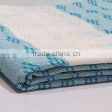 Aqua Blue Tunisian Fouta Soft Pareo Factory Wholesale Beach Towel thumbnail-3