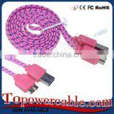 Guangzhou Factory Wholesale Braided Nylon Cell Phone El Usb Data Cable Cords thumbnail-6