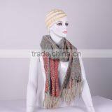 Blanket Fringe Tassel Oversize Plaid Shawl Scarf, Wholesale Scarf, Acrylic Winter Scarf thumbnail-2