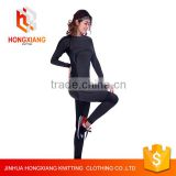 Hongxiang men and women sport wear suit ,Body sculpting Yoga jogging suits,cheaper and OEM factory produce 100%polyester