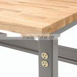 Workbench, Butcher Solid Wood Top, 96inch, Adjustable Height thumbnail-2