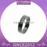Affordable Wedding Rings Cheap Wholesale Stainless Steel Diamond Ring With Cross Shaped Stone Setting thumbnail-1