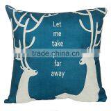 2016 Hot Sale Home Decorative Custom Deer Printing Linen Cheap Cushion Cover thumbnail-4