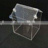 GH-RJ030 Shenzhen Factory Handmade House Shape Acrylic Donation Box thumbnail-1