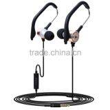 New Hot Sele Metal Bass Headphones With Mic Wired Control Ear-hook Sport Headphone thumbnail-1