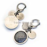 popular good quality round metal key ring keychain keyring