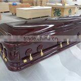 High Quality Popular Material Wooden Europe Coffin With Blanket and Cover thumbnail-1