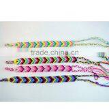 Promotion Gift Handmade 5colours Polyester Cord Braided Arrow Pattern Chram Friendship Bracelet thumbnail-2