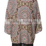 2015 Latest European Summer Fashion Red Fringed Tassel Kimono thumbnail-3