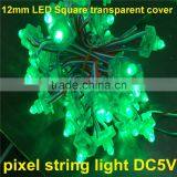 12mm Transparent Cover Ws2801,ws2811 Led String 12mm Suqare Shape Rgb Led Pixel 50pcs a String thumbnail-3
