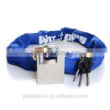 China Cheap High Quality Chain Padlock Cloth Cover Blue Color