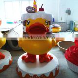 custom design indoor fiberglass duck sculptures