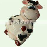 Ceramic Mini Dairy Cow Cash Box