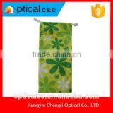 Promotion Microfiber Fabric Drawstring Bag Pressed With Gold Logo