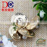 2016 20mm Shiny Gold Metal Custom Enboss Button for Denim thumbnail-5