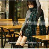 Women Ladies Wool Blend Tartan Neck Stole Plaid Grid Tassel Scarf Wrap thumbnail-5