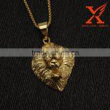 316L Stainless Steel Gold Roar Africa Lion King Head Stong Mens America Gold Pendant Different Types Of Pendant Chains Jewelry thumbnail-4
