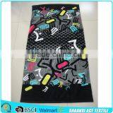 100% Cotton Black and White Printed Promotional Beach Towel thumbnail-6