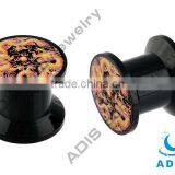 Fashion Piercing Custom Wholesale Epoxy Logo Acrylic Ear Plugs thumbnail-1