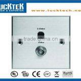 86x86 Faceplate Brushed Aluminum Audio Video Data Hotel Plate thumbnail-1