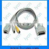 D-sub Cable Assemeblies, DB25 Male to HDB 15 Male + MD 6 Male x 2 Pcs