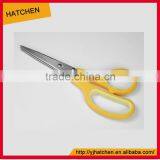 SS005AP LFGB Certificated 7.5'' ABS Handle Kitchen 5 Blades Herb Scissors
