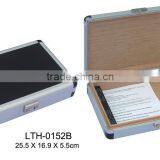 Travel Cigar Case Aluminum Cigar Case Inside With Mahogany Wood Cigar Humidor thumbnail-1