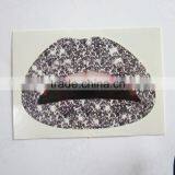 Custom Silver Bling Glitter Lip Temporary Tattoo Sticker Art Tattoo Sticker Factory thumbnail-2