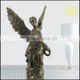Western European Bronze Goddess of Victory Figure Sculpture in Rome thumbnail-2