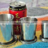 Stackable Easy Taking 140ml Leak-proof Eco-friendly FDA LFGB Fodable Stainless Steel Beer Mug Cup Tumbler thumbnail-4