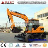 12ton Soil Digger Wheel Excavator Small Digging Machine