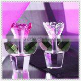 Hotsale Colorful Popular Rose Crystal Decoration For Birthday Gifts