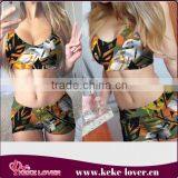 High Quality Hot Girls Sexy Extreme Spandex Bikini 2015 Summer Sexy Beachwear Two-piece Swimsuit Sexy Boxer Women Swimwear thumbnail-1