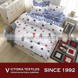NEW fashion printed bedding sets 100% polyester 90gsm bed comforter sheet set