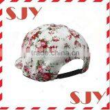 Hawaii Floral Print Flat Bill Hip-hop Baseball Cap thumbnail-3