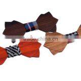 2016 Novelty Solid Good Quality Wood Bow Tie For Men Classic Wood Bowties Neckwear 3D Handmade Butterfly Wood Tie Factory thumbnail-4
