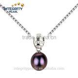 Black drop pearl pendant AAA 9-10mm freshwater pearl pendant good style