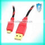 3M Hi-Speed Micro USB Red With Black Extension Cable for Ps4 thumbnail-1