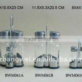 Glass Bottle With Metal Rack