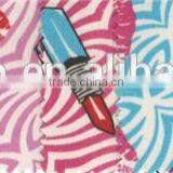 2015 Newest Zebra Printed Satin Luggage Fabric With Foam Backing thumbnail-3