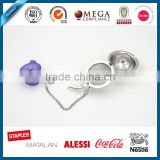 Manufacturer high quality stainless steel mesh ball tea strainer with heart shape tip