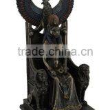 Handmade Painted Resin Sekhmet Sitting Egyptian Goddess for Sale thumbnail-1